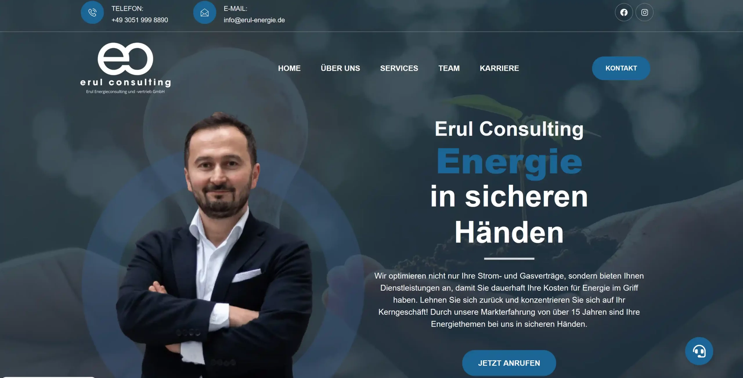Erul Energie Consulting Webseite